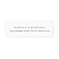 Wedding Trend Minimalist Professional Name Address