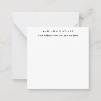 Wedding Trend Minimalist Professional Name Address Card