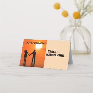 WEDDING TROPICAL HAPPILY EVER AFTER Place Cards