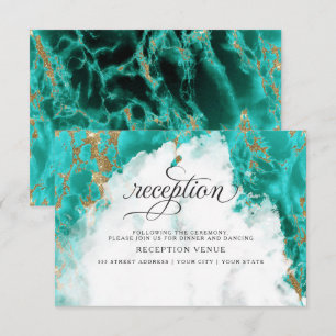 WEDDING  Turquoise Watercolor Geode BarefootBride™ Invitation