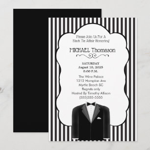 Wedding Tux Bachelor Party Invitation