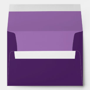 Wedding two tone purple with white reply address   envelope