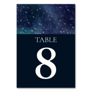 Wedding Under the Starry Night Sky Stars Celestial Table Number