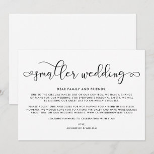 Wedding Update   Smaller Wedding Announcement