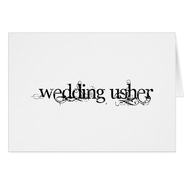 Wedding Usher (Front Horizontal)