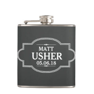Wedding Usher Personalized Flask