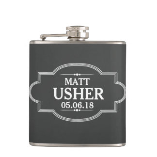 Wedding Usher Personalized Flask