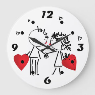 Wedding, Valentine's day Large Clock