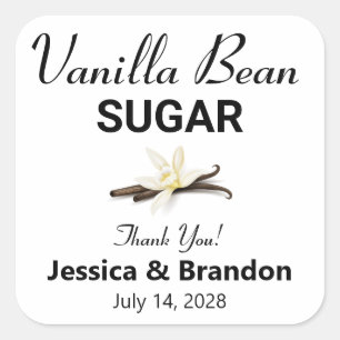 Wedding Vanilla Bean Sugar Favour label