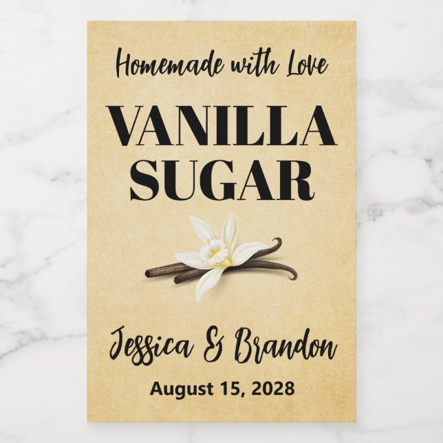 Wedding Vanilla Sugar Label (Single Label)