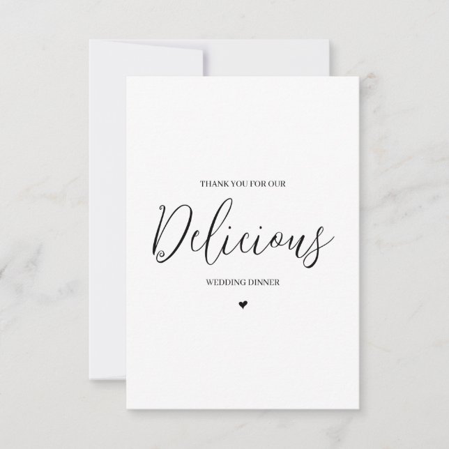 Wedding Vendor Thank You Card- Caterer (Front)
