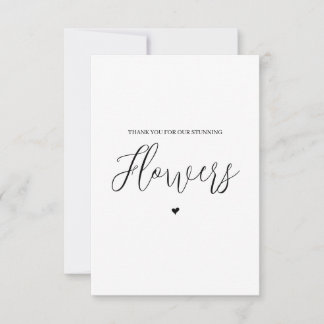 Wedding Vendor Thank You Card- Florist Card