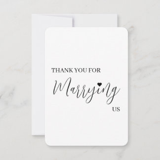 Wedding Vendor Thank You Card - Officiant