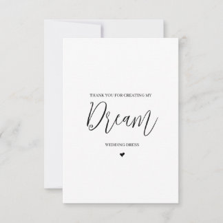 Wedding Vendor Thank You Card- Seamstress