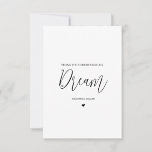 Wedding Vendor Thank You Card- Seamstress Card