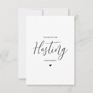 Wedding Vendor Thank You Card- Venue