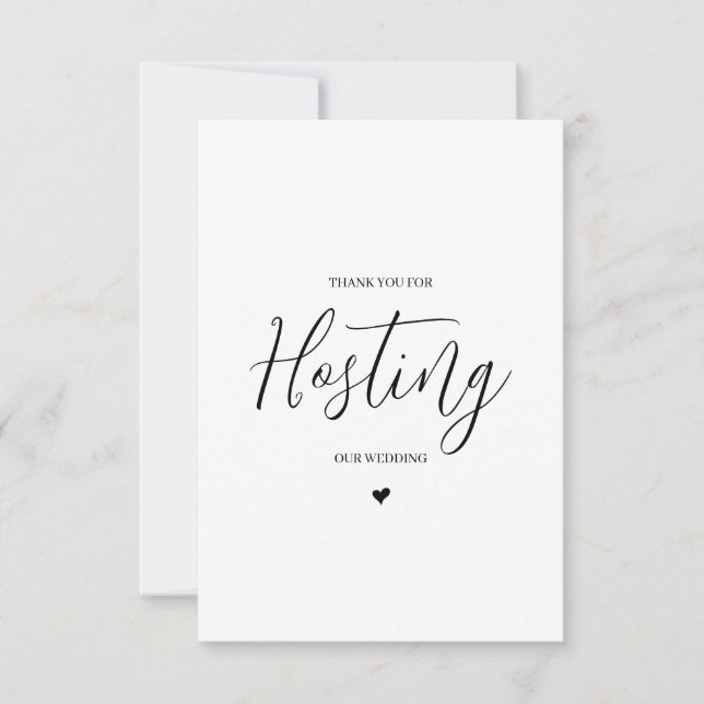 Wedding Vendor Thank You Card- Venue Card (Front)