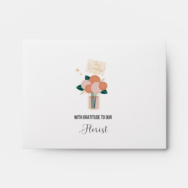 Wedding Vendor Tipping Envelopes | Florist (Front)