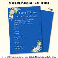 Wedding Venue info - Cobalt Blue & White Roses Wed