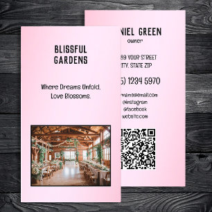 Wedding Venue QR Photo Business Card