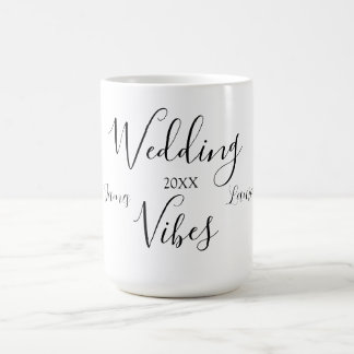 WEDDING VIBES COUPLE NAME 20XX LOVELY MATCH WEDDIN COFFEE MUG
