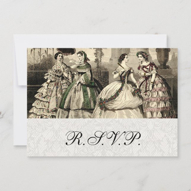 Wedding Vintage Antique Bride Invitation (Front)