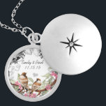 Wedding Vintage Birds & Bloom Anniversary Necklace<br><div class="desc">Keepsake Necklaces Choose either Silver Plated or Sterling Silver</div>