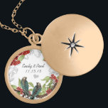 Wedding Vintage Birds & Bloom Anniversary Necklace<br><div class="desc">Keepsake Necklaces Choose either Silver Plated or Sterling Silver</div>