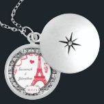 Wedding Vintage Eiffel Tower Anniversary Necklace<br><div class="desc">Wedding Keepsake Wedding Party Necklaces - to change background colour - click customize - click edit - choose last tool in drop down menu and choose from one of the colours shown or enter your rgb hex code for your custom wedding colour- to change font colour select the text you...</div>