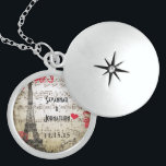 Wedding Vintage Eiffel Tower Anniversary Necklace<br><div class="desc">Keepsake Necklaces Choose either Silver Plated Gold Finish or Sterling Silver Unique Personalized Custom 1st Christmas Gift Wedding Keepsake Wedding Party Necklaces - to change background colour - click customize - click edit - choose last tool in drop down menu and choose from one of the colours shown or enter...</div>
