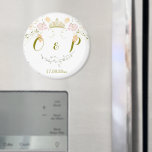 Wedding Vintage Floral Classic  Magnet<br><div class="desc">Add a charming and timeless touch to your wedding with these Wedding Vintage Floral Classic Magnet Favours. Featuring delicate floral designs, soft pastel tones, and elegant accents, these magnets make for perfect keepsakes. Whether used as personalized gifts or stylish wedding favours, they offer a beautiful blend of vintage elegance and...</div>