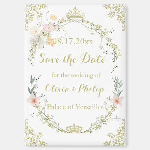 Wedding Vintage Floral Ornament Classic  Magnet