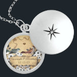 Wedding Vintage Love Birds Anniversary Necklace<br><div class="desc">Keepsake Necklaces Choose either Silver Plated Gold Finish or Sterling Silver Unique Personalized Custom !st Christmas Gift Wedding Keepsake Wedding Party Necklaces - to change background colour - click customize - click edit - choose last tool in drop down menu and choose from one of the colours shown or enter...</div>