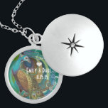 Wedding Vintage Peacock Anniversary Necklace<br><div class="desc">Wedding Keepsake Wedding Party Necklaces - to change background colour - click customize - click edit - choose last tool in drop down menu and choose from one of the colours shown or enter your rgb hex code for your custom wedding colour- to change font colour select the text you...</div>