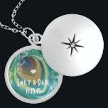 Wedding Vintage Peacock Anniversary Necklace<br><div class="desc">Wedding Keepsake Wedding Party Necklaces - to change background colour - click customize - click edit - choose last tool in drop down menu and choose from one of the colours shown or enter your rgb hex code for your custom wedding colour- to change font colour select the text you...</div>