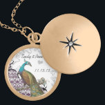 Wedding Vintage Peacock Anniversary Necklace<br><div class="desc">Wedding Keepsake Wedding Party Necklaces - to change background colour - click customize - click edit - choose last tool in drop down menu and choose from one of the colours shown or enter your rgb hex code for your custom wedding colour- to change font colour select the text you...</div>