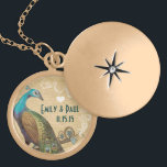 Wedding Vintage Peacock Anniversary Necklace<br><div class="desc">Keepsake Necklaces Choose either Silver Plated Gold Finish or Sterling Silver Unique Personalized Custom !st Christmas Gift Wedding Keepsake Wedding Party Necklaces - to change background colour - click customize - click edit - choose last tool in drop down menu and choose from one of the colours shown or enter...</div>
