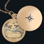 Wedding Vintage Robins Anniversary Necklace<br><div class="desc">Keepsake Necklaces Choose either Silver Plated Gold Finish or Sterling Silver Unique Personalized Custom !st Christmas Gift Wedding Keepsake Wedding Party Necklaces - to change background colour - click customize - click edit - choose last tool in drop down menu and choose from one of the colours shown or enter...</div>