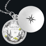 Wedding Vintage Yellow Birds Anniversary Necklace<br><div class="desc">Keepsake Necklaces Choose either Silver Plated or Sterling Silver</div>