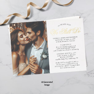 Wedding Vow Renewal Anniversary Party Photo Simple