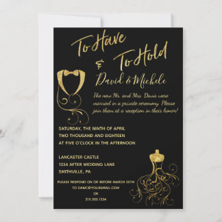 Wedding Vows After/Post Wedding Party Invitation
