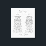 Wedding Vows Canvas Print<br><div class="desc">Wedding Vows Canvas Print</div>