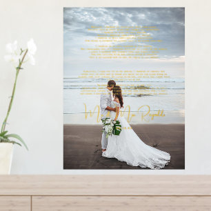 Wedding Vows Overlay   Wedding Photo Foil Prints