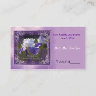 Wedding Vows Renewing - Iris Table Placement Cards