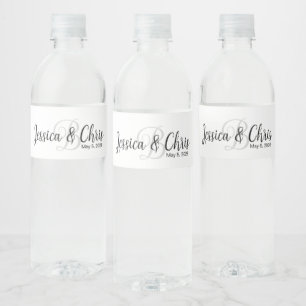 Wedding Water Bottle Label 008