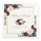 Wedding Watercolor Burgundy Blue Floral Gold White