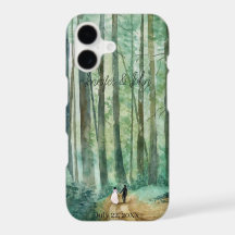 Wedding Watercolor woodland landscape