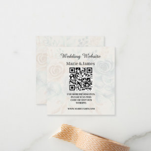Wedding Website Add Name Date QR Code Minimalist   Card