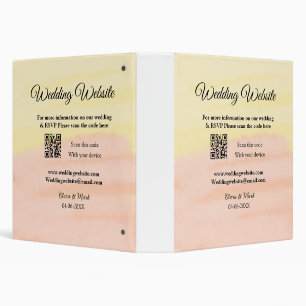 Wedding website add Q R code scan add name date ye Binder