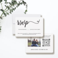 Wedding website card QR code Custom Photo reserved